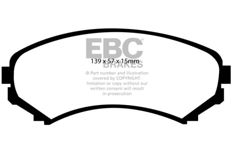 EBC 02-03 Honda Passport 3.2 Ultimax2 Front Brake Pads thumbnail 2