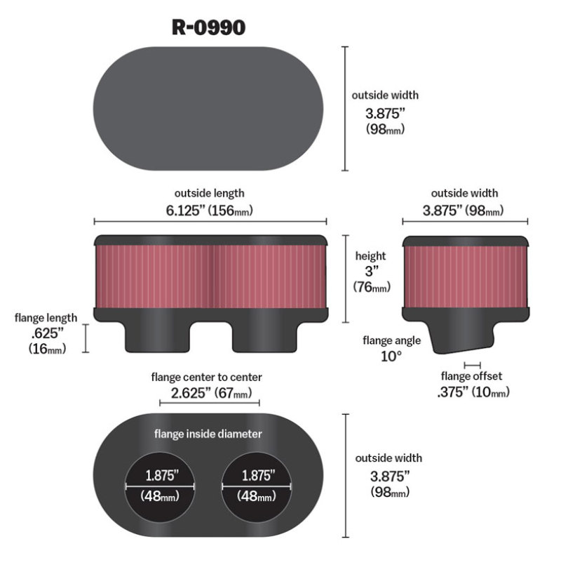 K&N Universal Rubber Filter thumbnail 9
