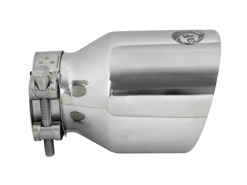 aFe MACH Force-Xp 304 SS Clamp-On Exhaust Tip 2.5in. Inlet / 4in. Outlet / 6in. L - Polished