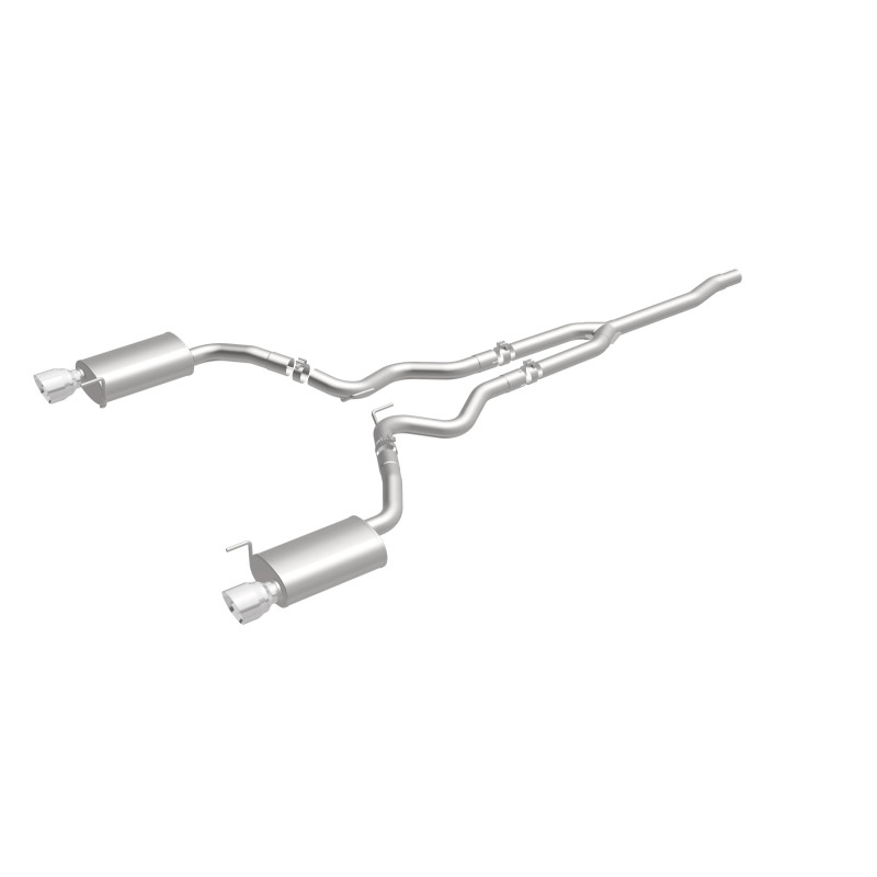 MagnaFlow Cat Back, SS, 2.5in, Street, Dual Split Polished 4.5in Tips 2015 Ford Mustang Ecoboost thumbnail 6