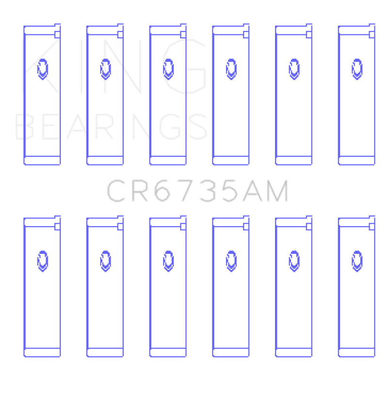 King Engine Bearings Mitsubishi 6G74 3000GT/Dodge Stealth (Size STD) Performance Rod Bearing Set thumbnail 2