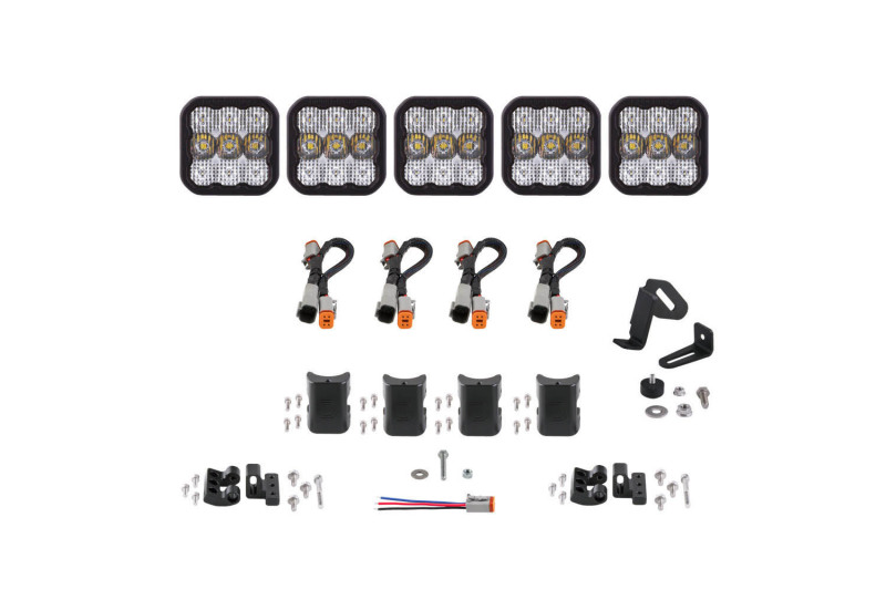 Diode Dynamics SS5 Sport Universal CrossLink 5-Pod Lightbar - White Combo thumbnail 2