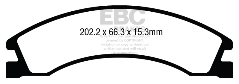 EBC 08+ Ford Econoline E150 4.6 Yellowstuff Rear Brake Pads thumbnail 6
