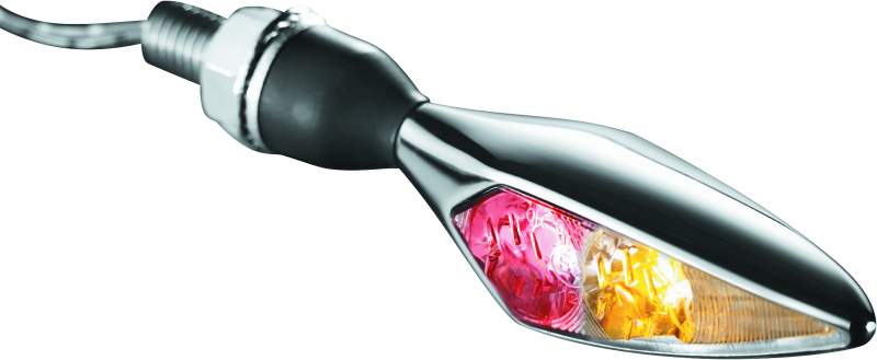 Kuryakyn Kellermann Micro Rhombus Collection Turn Signals 2542 Signal, Rhombus, LED, Clear Lens,Red/Amber Light, Chrome Housing, Each thumbnail 6