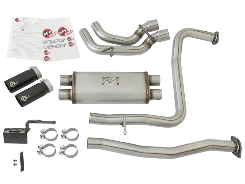aFe POWER Rebel Series 2-1/2in 409 SS Cat Back Exhaust w/ Black Tips 16-17 Nissan Titan V8 5.6L thumbnail 6