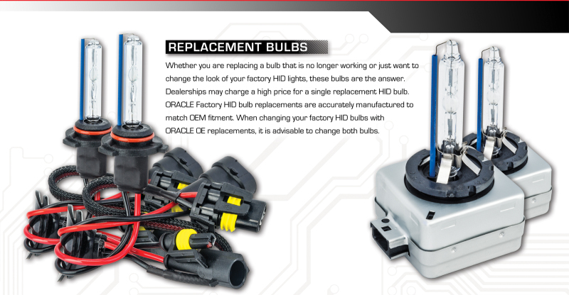 Oracle D3C Factory Replacement Xenon Bulb - 8000K