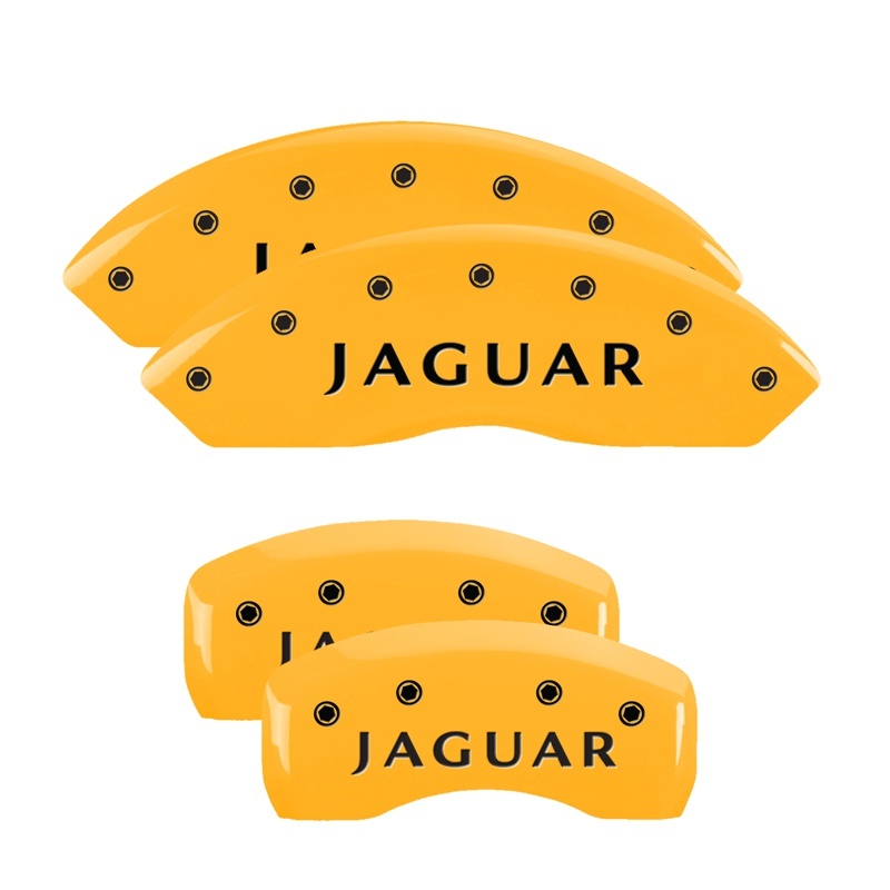 MGP 4 Caliper Covers Engraved Front & Rear Acura Yellow finish black ch thumbnail 6
