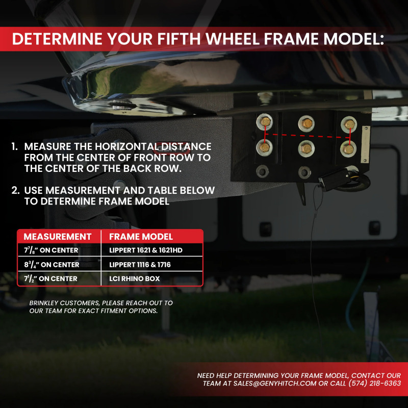 Gen-Y Nomad Static 5th Wheel to Gooseneck - 6.5K TW 30K Tow - Texture Black (Rhino Frames)
