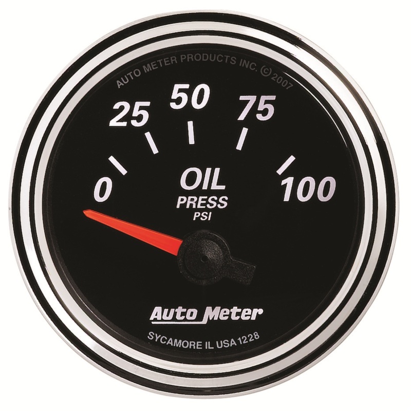 Autometer Designer Black II 52mm 100 PSI Oil Pressure Gauge thumbnail 5