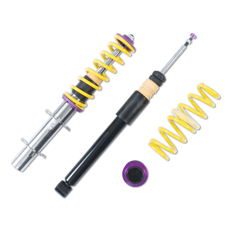 KW Street Comfort Coilover Kits 18010005 Kits, Comfort, 0.8 - 1.8 in. Lowered Front, 0.8 - 1.8 in. Lowered Rear, Natural/Black Shocks, Yellow Spring, Audi, Volkswagen, Kit thumbnail 7