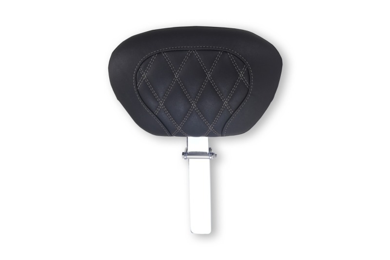 Mustang 08-25 Harley FL Touring Rd King Sp, Rd Glide Ltd, Dble Diamond Driver Backrest - Black/GM