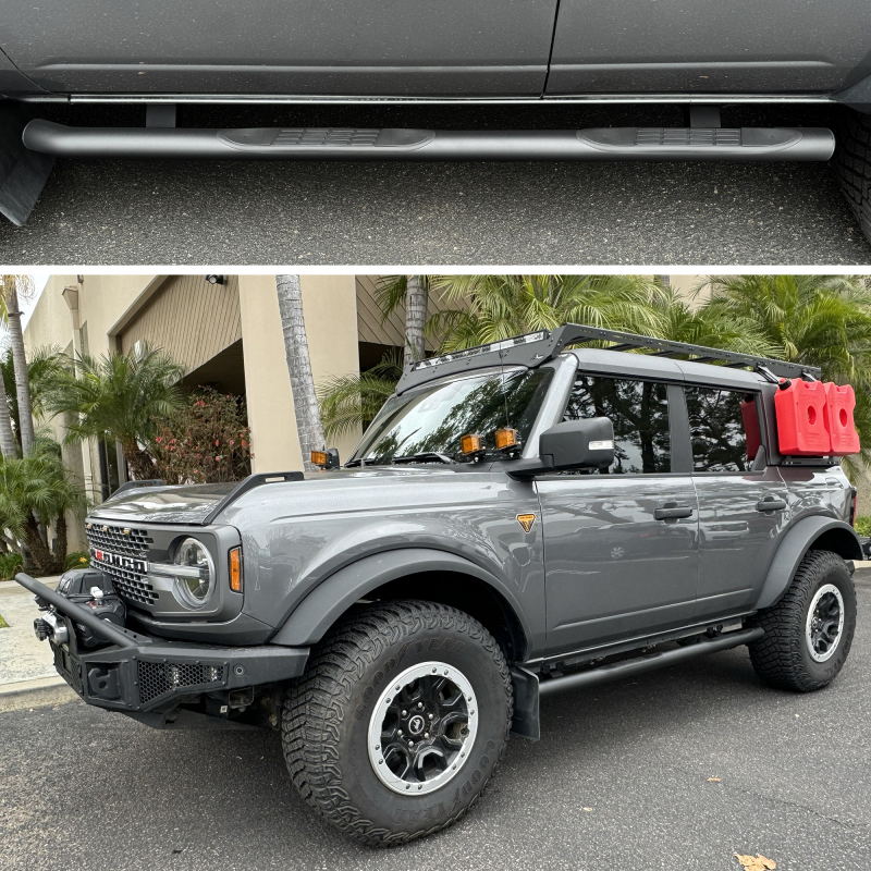 Go Rhino 21-26 Ford Bronco (4dr) 4000 Series Side Steps - Cab Length - Tex. Blk thumbnail 4