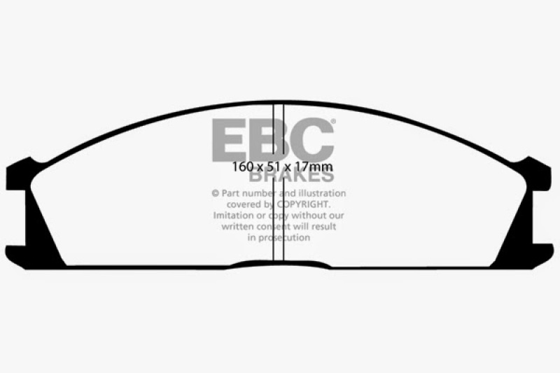 EBC 98-04 Nissan Frontier 2.4 2WD Ultimax2 Front Brake Pads thumbnail 4