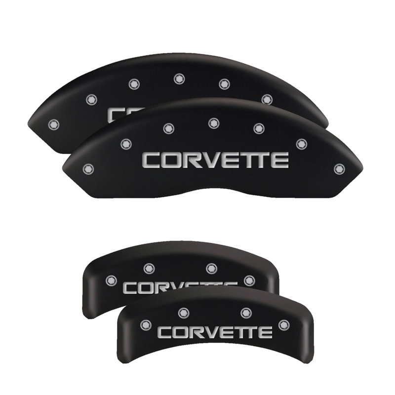 MGP 4 Caliper Covers Engraved Front & Rear Gen 5/Camaro Red finish silver ch thumbnail 6