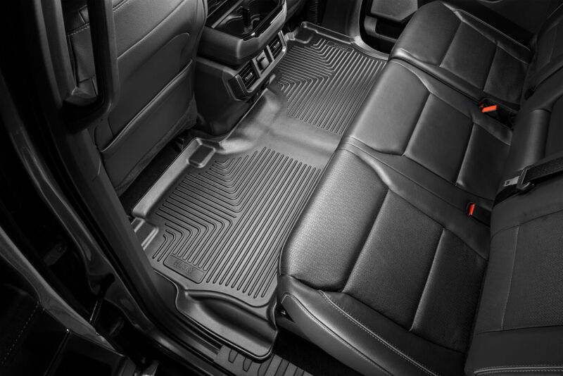 Husky Liners 21-23 Ford F-150 CC SC X-Act Contour Front & Second Row Seat Floor Liners - Black thumbnail 5
