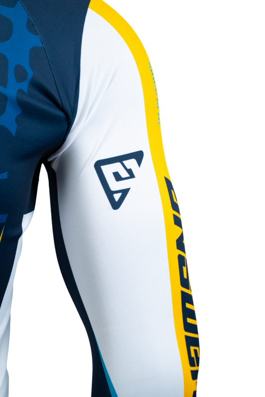 Answer Syncron Raceday Jersey Yellow/Navy/Cyan/White Youth - XS thumbnail 3