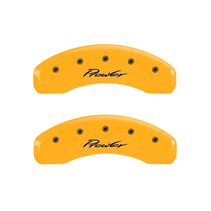 MGP 4 Caliper Covers Engraved Front & Rear 97-02 Chrysler Prowler Yellow Finish Black Prowler Logo thumbnail 6