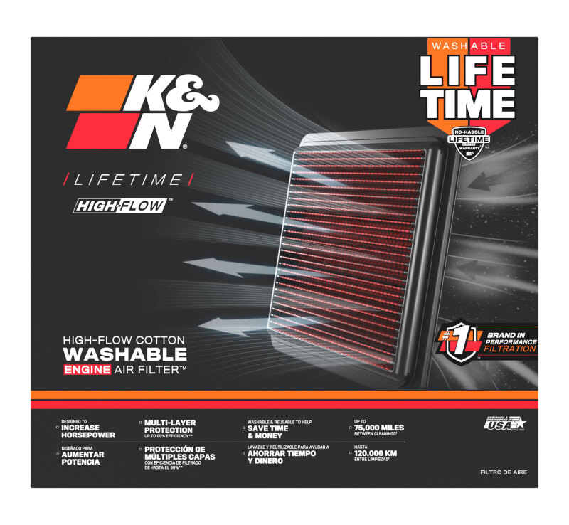 K&N 2022 Land Rover Range Rover V8-4.4L Drop In Air Filters