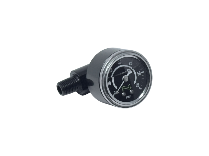 NAMZ HD Twin Cam/M8 NOS Blk Oil Pressure Gauge Kt Wht Face/Liquid Filled/Billet Aluminum Cup/Blk thumbnail 2
