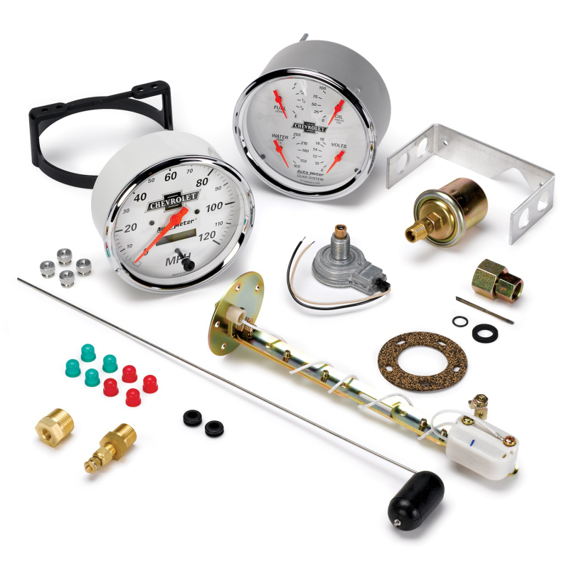 AutoMeter Gauge Kit 2 Pc. Quad & Speedometer 5in. Chevrolet Heritage Bowtie thumbnail 8