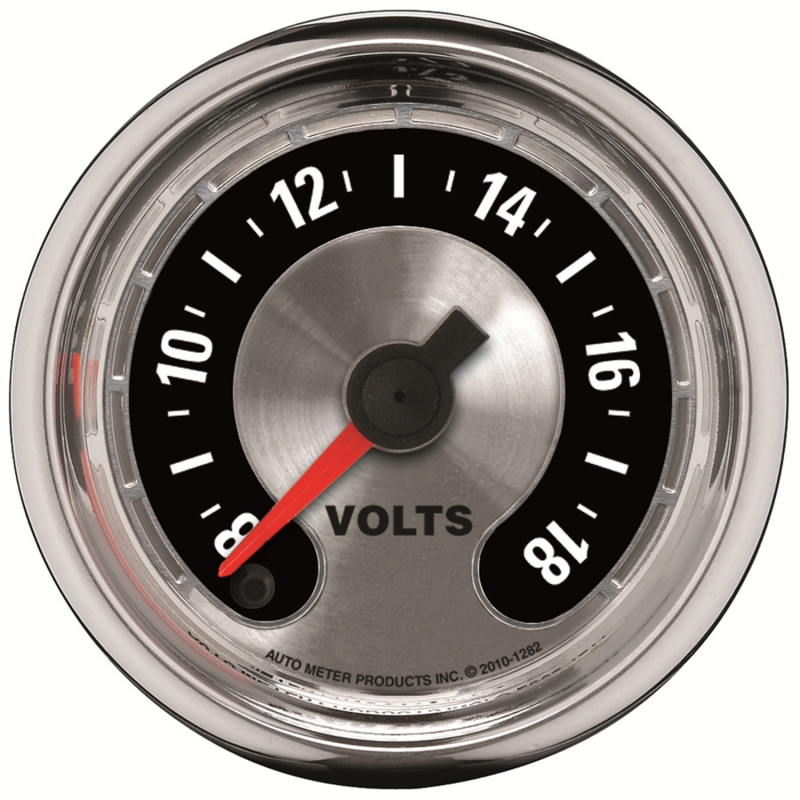 Autometer American Muscle 52mm Full Sweep Electric 8-18 Volts Voltmeter Gauge thumbnail 3
