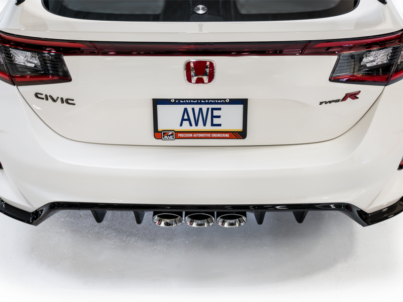 AWE Tuning 2023 Honda Civic Type R FL5 Touring Edition Exhaust w/ Triple Chrome Silver Tips thumbnail 4