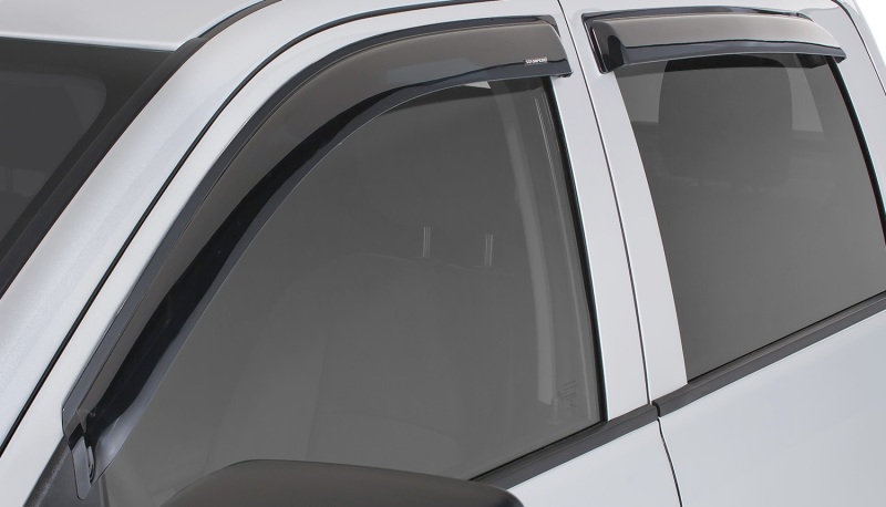 Stampede 2019 Chevy Silverado 1500 Double Cab Pickup Tape-Onz Sidewind Deflector 4pc - Smoke thumbnail 2