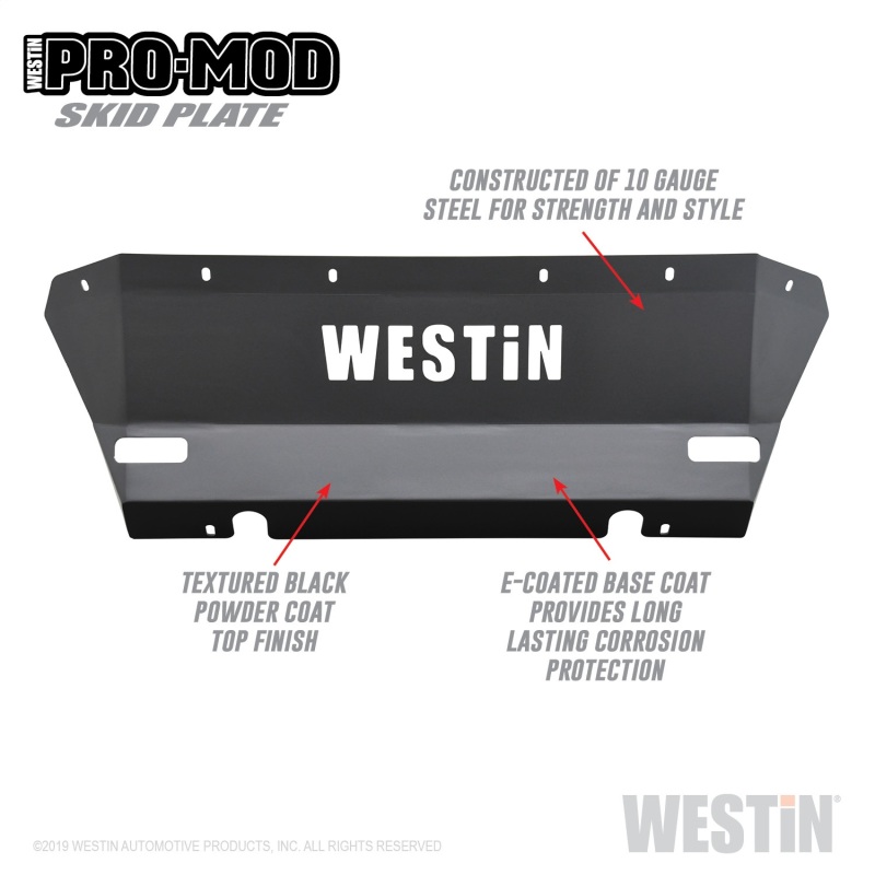 Westin 15-20 Chevrolet Colorado Pro-Mod Skid Plate - Tex. Blk thumbnail 7