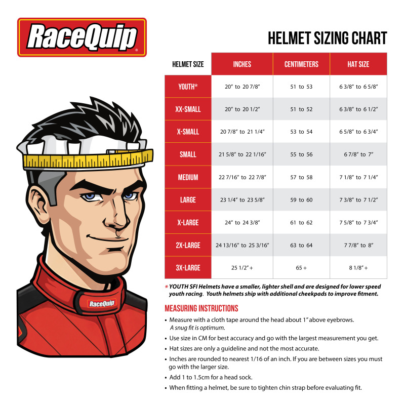 RaceQuip PRO25 Helmets 277005RQP Helmet, PRO25, Full, Gloss Black, Snell SA2025, EPS Liner, No Graphic, Large, Each thumbnail 4