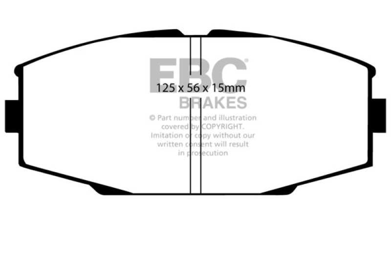 EBC 86-92 Toyota Supra 2.8 Yellowstuff Front Brake Pads thumbnail 6