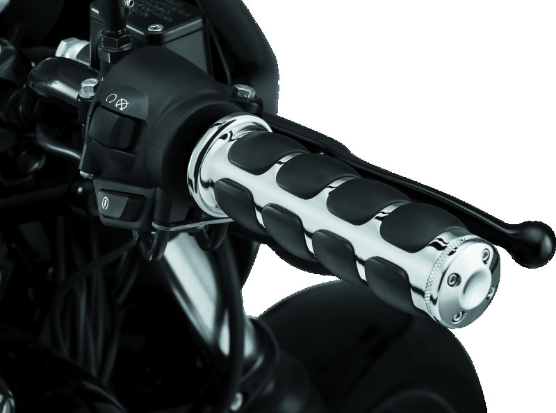 Kuryakyn ISO Grips Without Throttle Boss Throttle-By-Wire Chrome