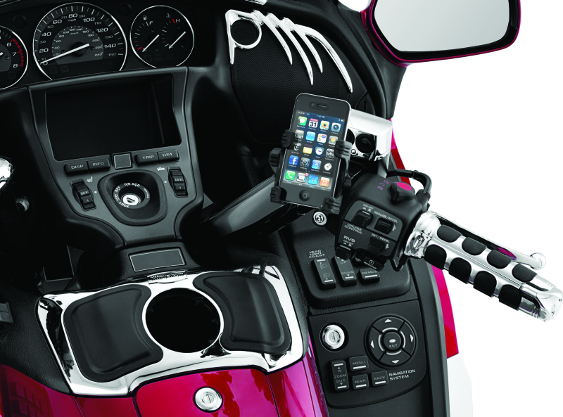Kuryakyn Tech-Connect Device Mounting Systems 1698 Brake or Clutch Perch Mount, Clamp, Composite, Black, Ball Mount Base Included, Kit thumbnail 4
