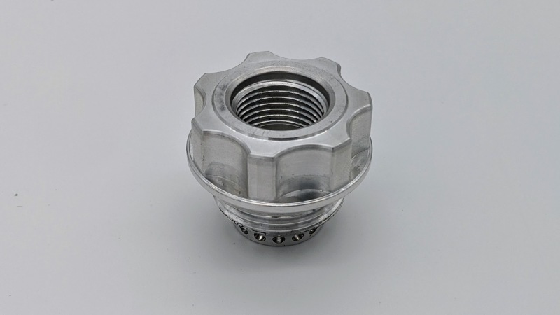 Granatelli -10AN ORB Female -20AN Male Threaded Insert Vented Oil Fill Cap - Natural thumbnail 2