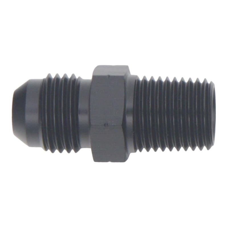 DeatschWerks 6AN Male Flare to 1/4in Male NPT Adapter - Anodized Matte Black thumbnail 2
