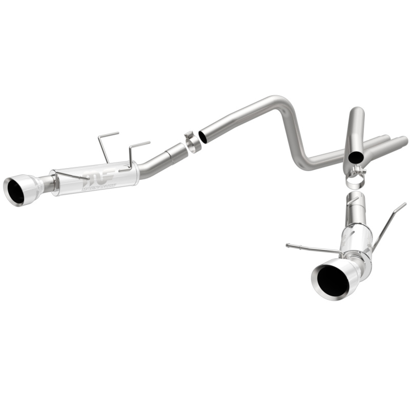 Magnaflow 2014 Ford Mustang V6 3.7L Comp Series Dual Split Rear Polished Stainless C/B Perf Exhaust thumbnail 4