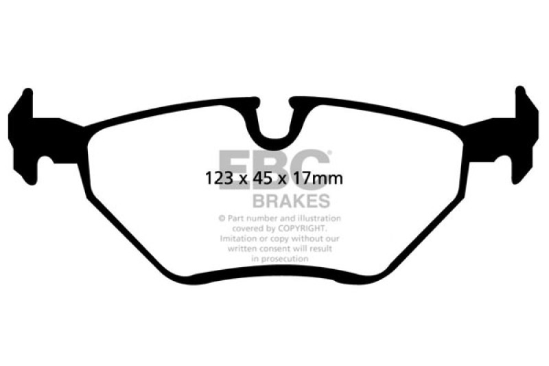 EBC 99-02 BMW Z3 2.5 Redstuff Rear Brake Pads thumbnail 5