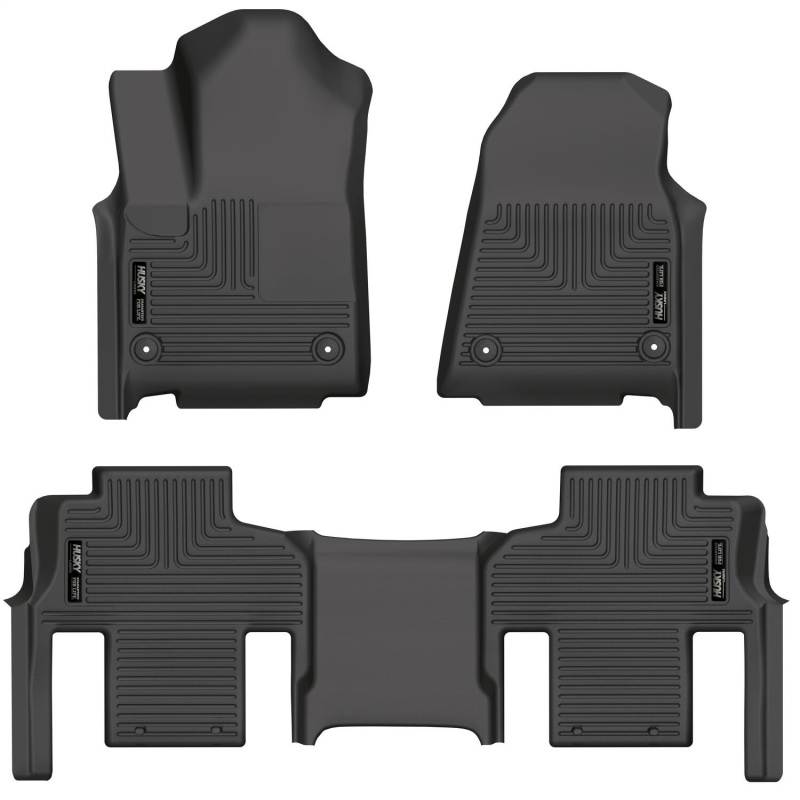 Husky Liners 2022 Jeep Grand Wagoneer Weatherbeater Black Front & 2nd Seat Floor Liners thumbnail 2