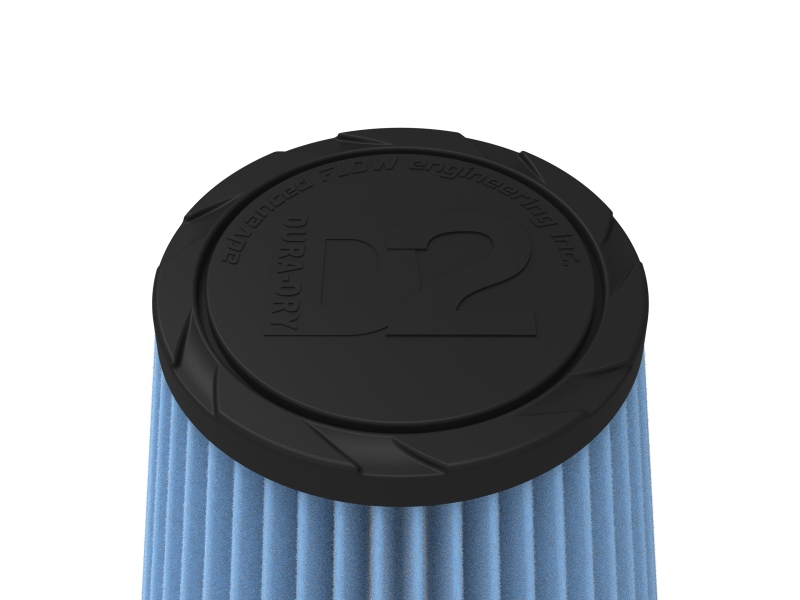 aFe POWER Universal Clamp-On Air Filter w/ D2 Dura-Dry Media - 4in F x 6in B x 4in T x 6in H