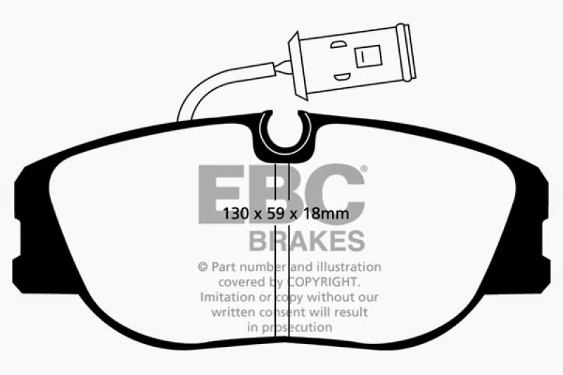 EBC 91-95 Alfa Romeo 164 2.0 Turbo Greenstuff Front Brake Pads thumbnail 3