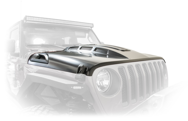 18+ Jeep JL Heat Dispersion Hood - Primer Black - Image 4