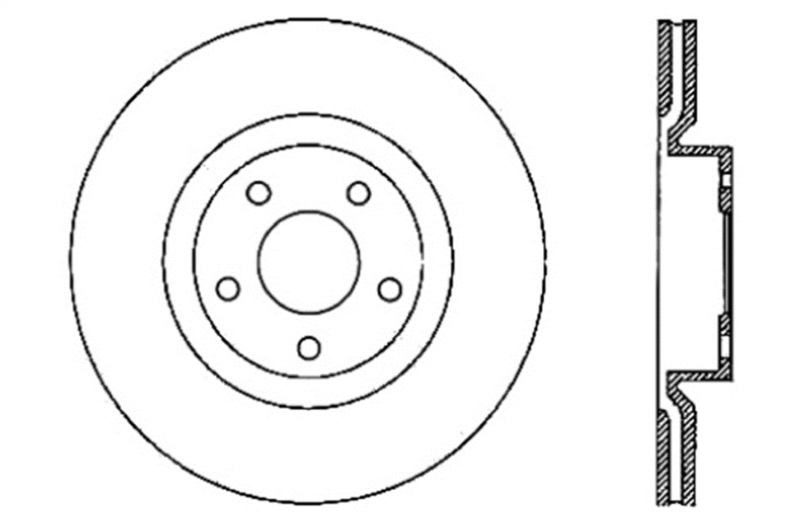 StopTech Power Slot 05-07 Cadillac XLR / 06-09 Chevy Corvette Front Right Drilled & Slotted Rotors thumbnail 3