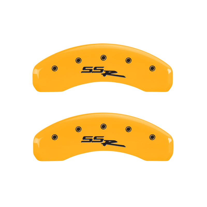 MGP 4 Caliper Covers Engraved Front & Rear Ssr Yellow Finish Black Char 2003 GMC Sierra 1500 thumbnail 9
