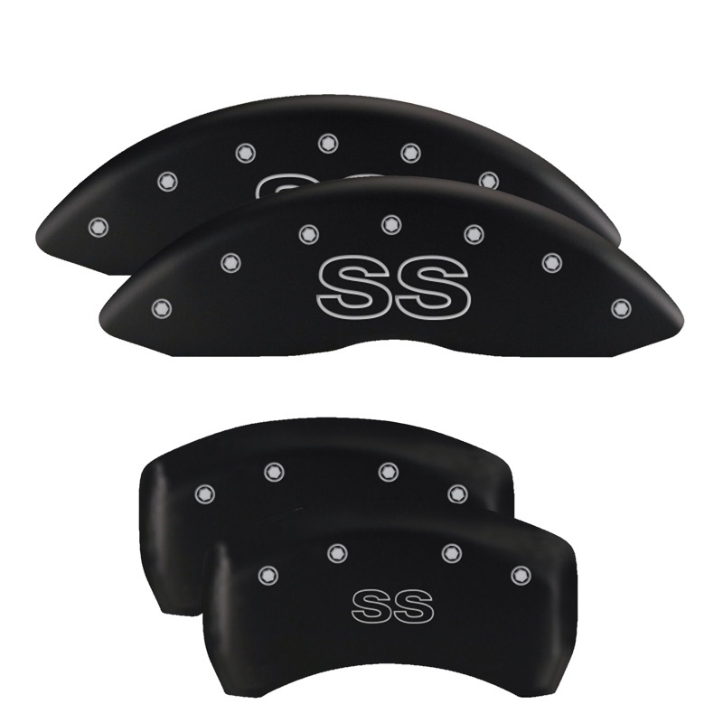 MGP 4 Caliper Covers Engraved Front & Rear MGP Black finish silver ch thumbnail 2