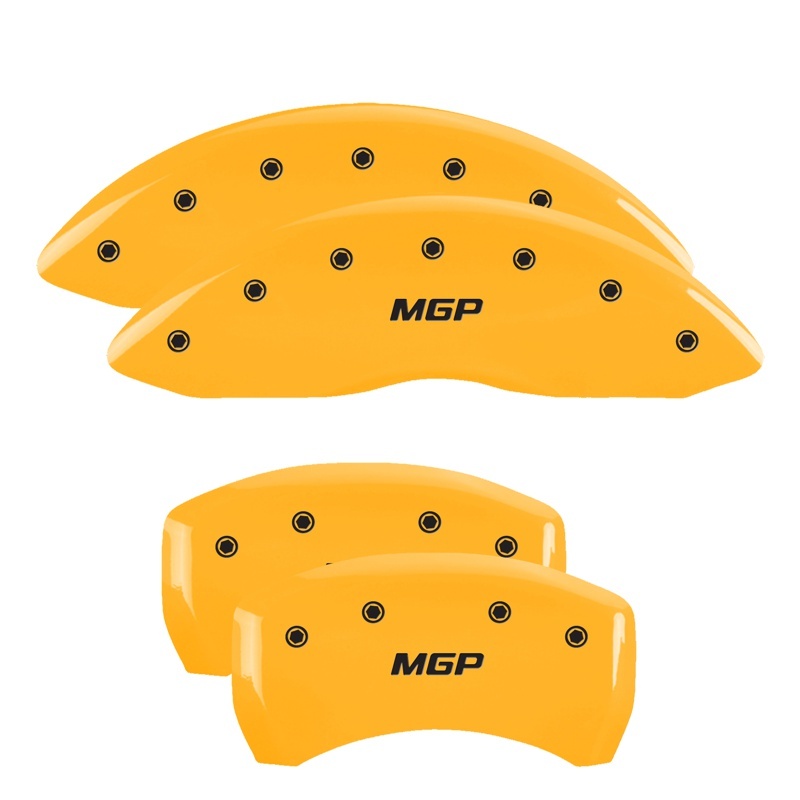 MGP 4 Caliper Covers Engraved Front & Rear MGP Yellow finish black ch thumbnail 4