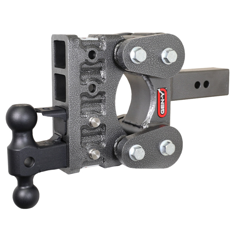 Gen-Y The Boss Torsion-Flex 2.5in Shank 5in Drop 16K Hitch w/GH-051 Dual-Ball/GH-032 Pintle Lock
Drop Hitch