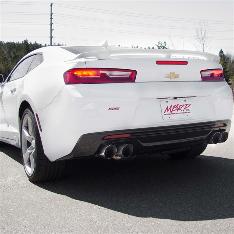 MBRP 2016+ Chevy Camaro SS 6.2L 3in Dual Cat-Back Quad Tip Exhaust Street Version w/ SS T409 Tips thumbnail 5
