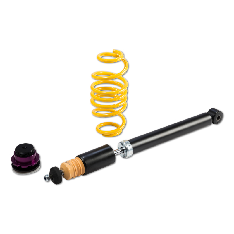 KW Variant 1 Coilover Kits 10210075 Kits, 1, 0.8 - 1.5 in. Lowered Front, 0.4 - 1.5 in. Lowered Rear, Natural/Purple Shocks, Yellow Springs, Audi, Kit thumbnail 6