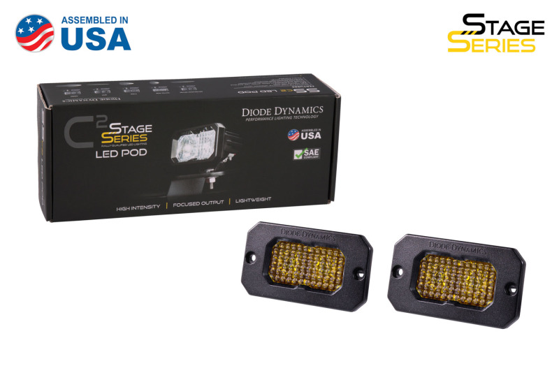 Diode Dynamics Stage Series 2 In LED Pod Sport - Yellow Fog Flush ABL (Pair) thumbnail 8