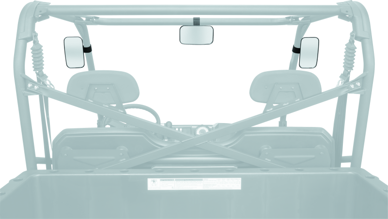 Quadboss UTV Rear View Mirrors 570031 Mirror, View, Center Position, Rectangular, 4.5 in. Width, 8.0 in. Length, Each thumbnail 6