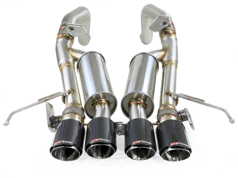 aFe MACH Force-Xp Axle-Back Exhaust System w/ Carbon Fiber Tips Chevrolet Corvette (C7) 14-19 6.2L